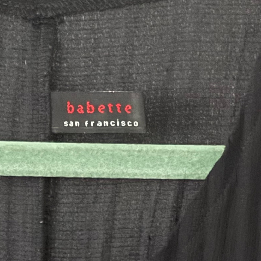 Y2K Babette S.F. Black Bamboo Pleat Column Dress, As-Is - Picture 3 of 8